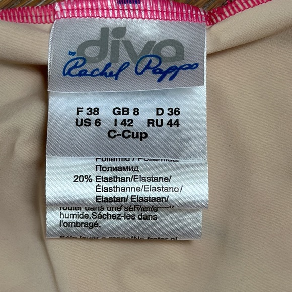 Diva by Rachel Pappo floral Tropical one piece swimsuit Hawaii Barbicore Pink - Picture 11 of 17